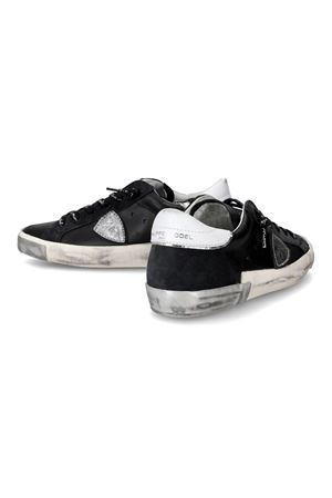 Sneaker bassa Prsx nero e argento PHILIPPE MODEL | PRLDMA01.